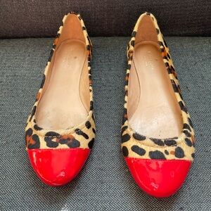 Kate Spade Calf Hair Animal Print Ballerina Flat Shoes